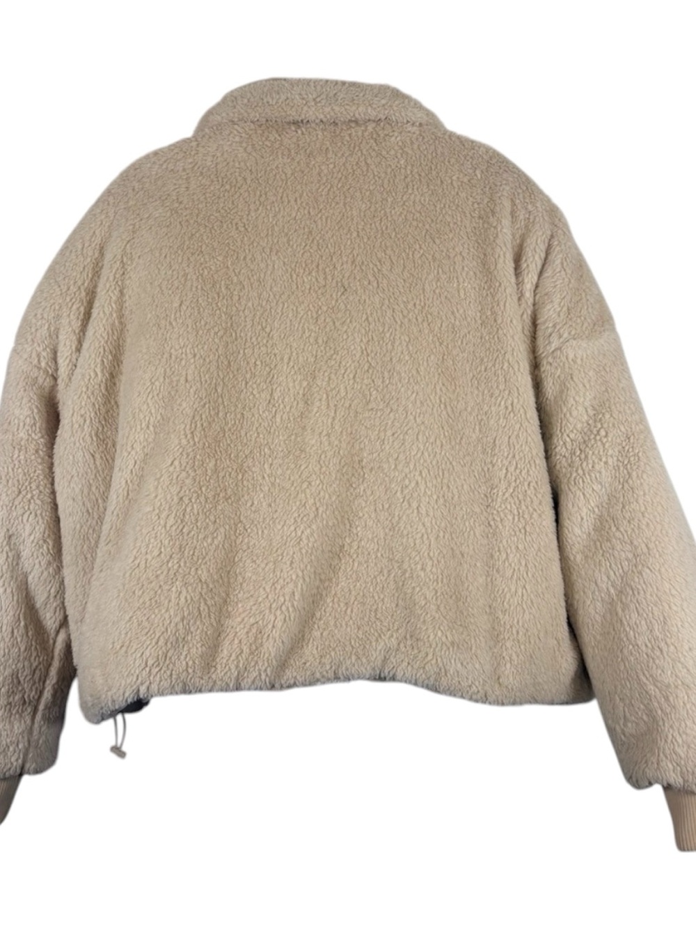 American Eagle Outfitters Reversible Tan Puffer Sherpa Jacket SzS  Cabincore - Picture 15 of 15